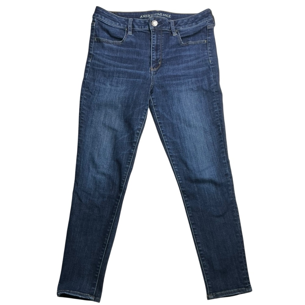 American Eagle Outfitters Super Super Stretch X Dark Skinny Jeans Sz 12 Short
